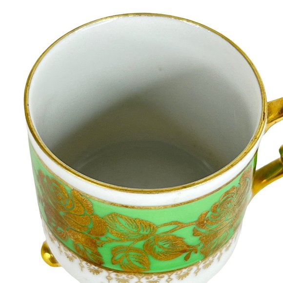 Mitterteich Bavaria Demitasse Three Footed Cup And Saucer Germany 049 Miniature - Picture 11 of 12